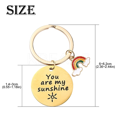 304 Stainless Steel & Alloy Keychain KEYC-YW00096-01-1