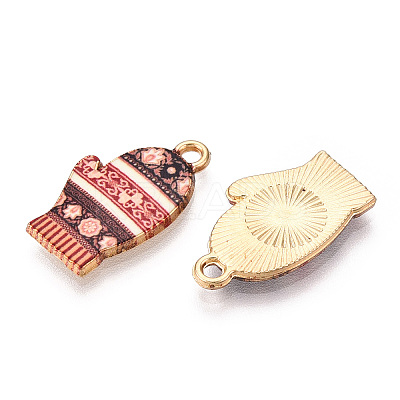 Winter Theme Alloy Printed Pendants PALLOY-D581-01E-1