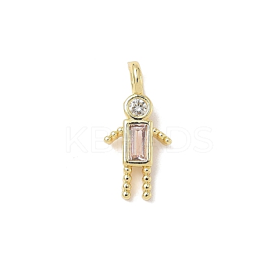 Brass Micro Pave Cubic Zirconia Pendants ZIRC-I356-17G-A11-1