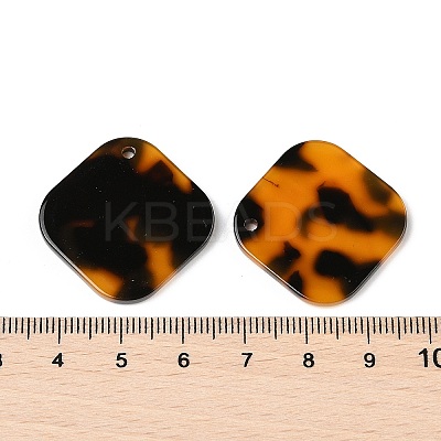 Orange Cellulose Acetate(Resin) Pendants  MACR-G068-01A-1
