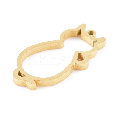 Ion Plating(IP) 304 Stainless Steel Open Back Bezel Pendants STAS-K208-10G-1