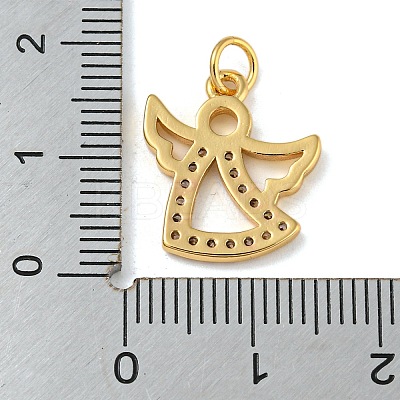 Rack Plating Brass Micro Pave Cubic Zirconia Pendants KK-A200-11G-1