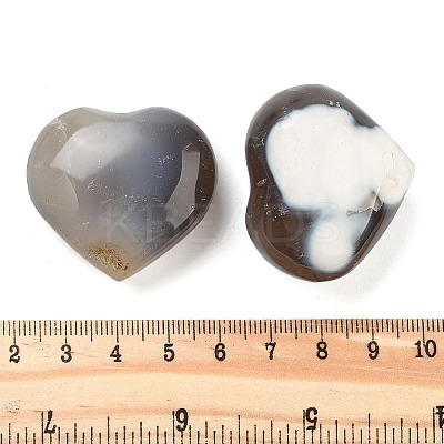 Natural Agate Heart Love Healing Stones G-G125-01C-1