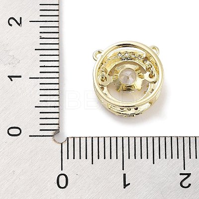 Brass Micro Pave Clear Cubic Zirconia Pendants ZIRC-L104-002G-1