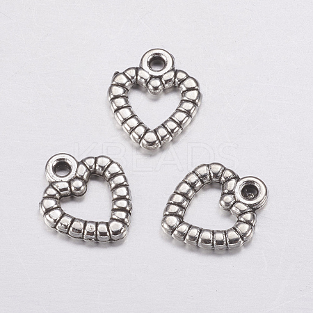 Heart Tibetan Style Alloy Charms AC0324-1