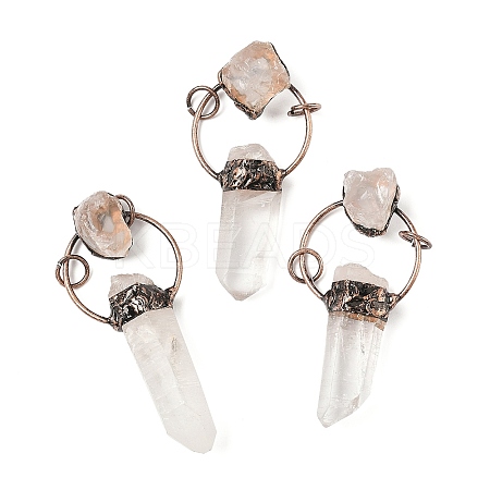 Natural Quartz Crystal Prism Big Pendants G-C204-01R-1