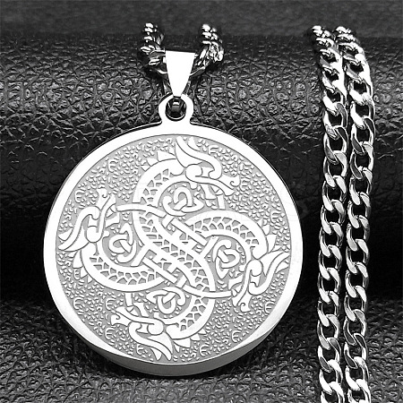 Non-Tarnish 201 Stainless Steel Curb Chain Necklaces NJEW-C042-04P-1