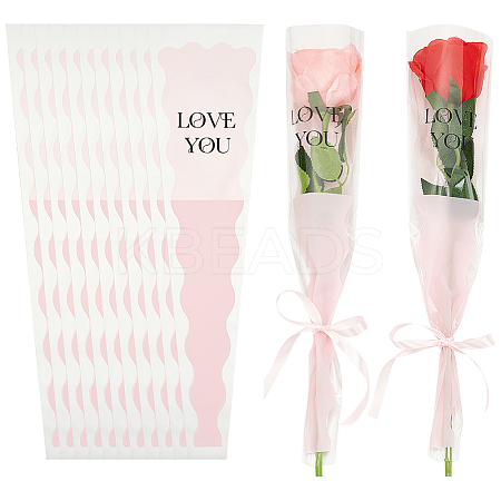 50Pcs OPP Flower Bouquet Wrapping Craft Paper DIY-WH0430-767-1