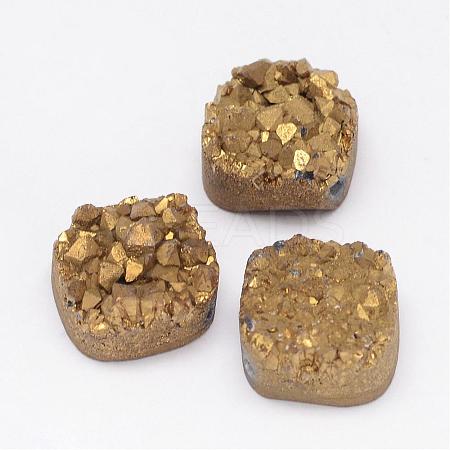 Electroplated Natural Druzy Quartz Crystal Beads G-G888-03B-1