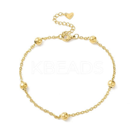 PVD Vacuum Plating 304 Stainless Steel Satellite Chains Anklet for Women STAS-E001-25G-1