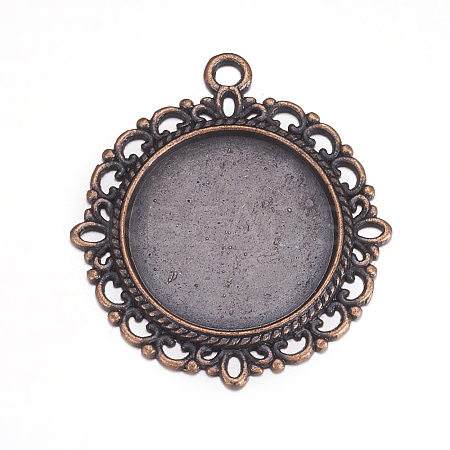 Zinc Alloy Pendant Settings for Cabochon & Rhinestone LS-PALLOY-A15290-R-LF-1