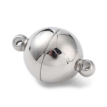 Tarnish Resistant 304 Stainless Steel Magnetic Clasps with Loops LS-STAS-E006-52-01-1