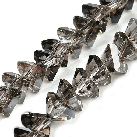 Electroplate Transparent Glass Beads Strands X-EGLA-P052-02A-PL03-1