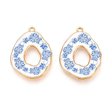 304 Stainless Steel Enamel Pendants STAS-OY002-90G-02-1