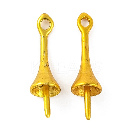 Brass Bead Cap Bails KK-G502-17A-G-1