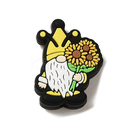 Daisy Food Grade Eco-Friendly Silicone Focal Beads SIL-C005-01C-1