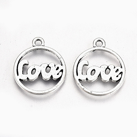 Tibetan Style Alloy Pendants LS-TIBE-S323-025AS-RS-1