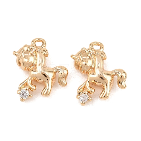 Brass Micro Pave Cubic Zirconia Pendants KK-L261-02G-1