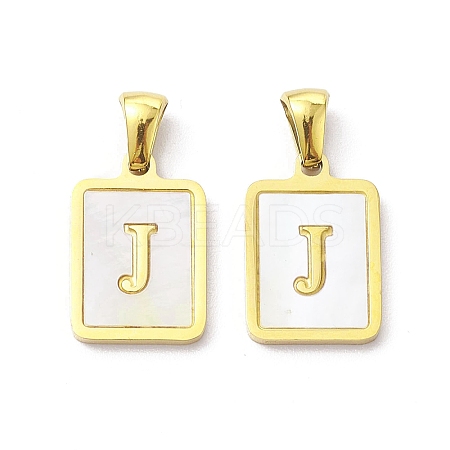 Ion Plating(IP) 304 Stainless Steel Pave Shell Pendants X-STAS-G327-01G-J-1