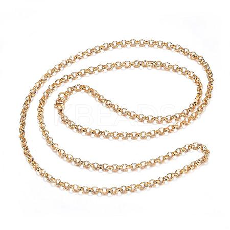 304 Stainless Steel Necklaces NJEW-E080-01G-1