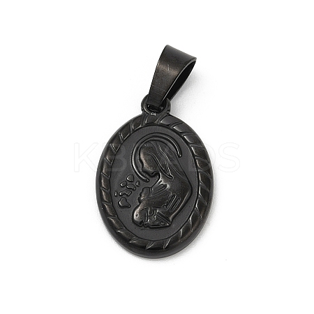 Ion Plating(IP) 201 Stainless Steel Pendants STAS-O111-05B-1