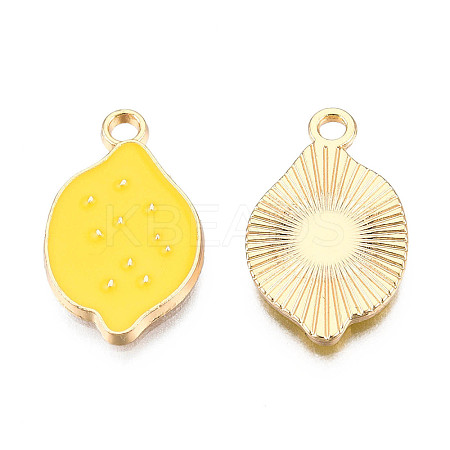 Light Gold Plated Alloy Charms ENAM-T009-04-1