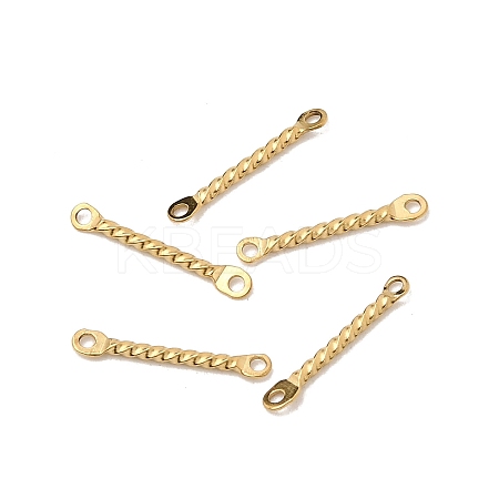 304 Stainless Steel Twisted Bar Links Connector Charms STAS-A134-01F-G-1