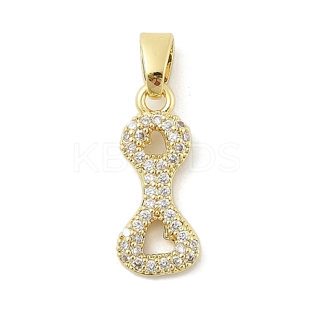 Brass Micro Pave Cubic Zirconia Pendants ZIRC-C012-01G-09-1