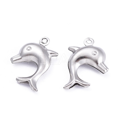 Tarnish Resistant Dolphin 304 Stainless Steel Pendants X-STAS-I045-29-1
