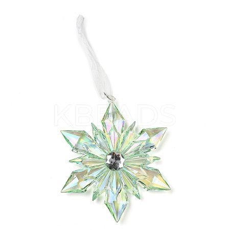 Christmas Transparent Plastic Pendant Decoration LS-HJEW-G022-01B-1