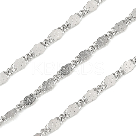 304 Stainless Steel Twisted Figaro Chains CHS-G052-01P-1