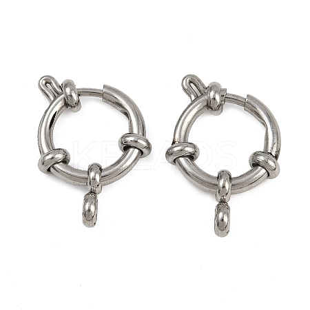 304 Stainless Steel Spring Ring Clasps STAS-B095-02P-02-1