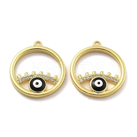 Brass Micro Pave Cubic Zirconia Pendants KK-U060-07G-01-1