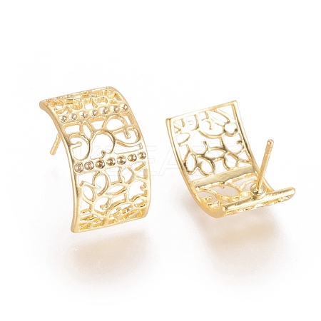 Brass Stud Earrings Findings X-KK-S345-188-1