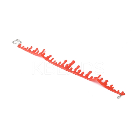 Plastic Blood Choker Necklace for Women LS-NJEW-K245-026B-1