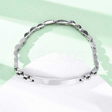 304 Stainless Steel Link Chain Bracelets BJEW-R018-21P-1