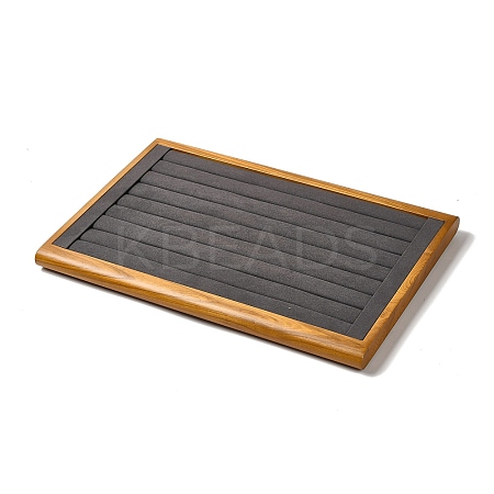 8-Slot Wood with Velvet Ring Display Tray Stands VBOX-C003-04A-1