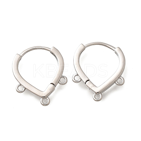 Brass Stud Earring Findings KK-Q035-08P-1