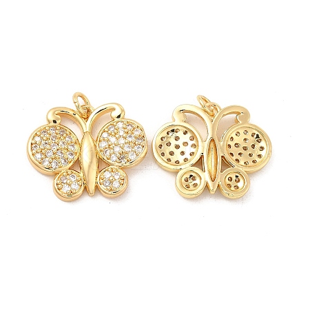 Brass Micro Pave Cubic Zirconia Pendants KK-H441-21G-1