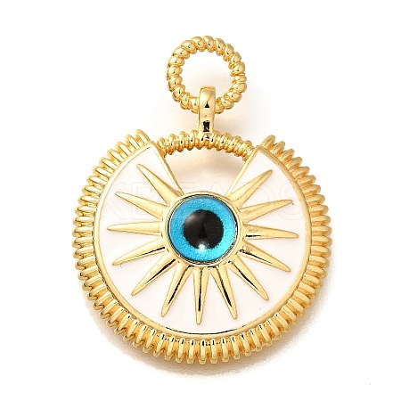 Brass Enamel Pendants KK-U055-12G-01-1