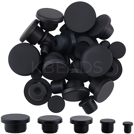 30Pcs 5 Styles Silicone Hole Plugs AJEW-GF0011-63B-1