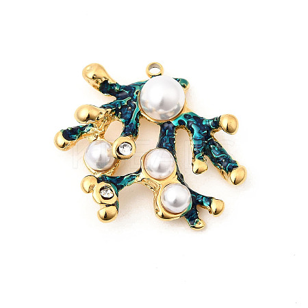 304 Stainless Steel Rhinestone Pendants STAS-P431-13G-1