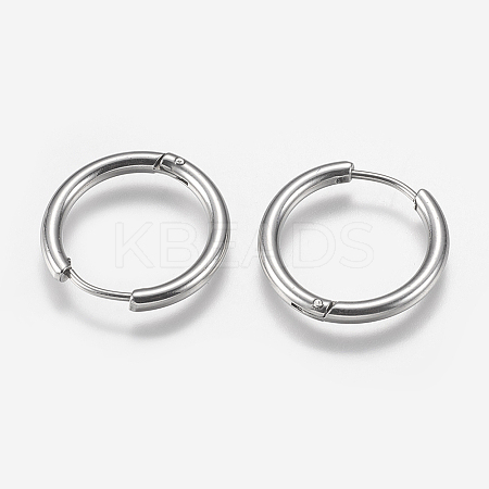 Tarnish Resistant 304 Stainless Steel Huggie Hoop Earring Findings LS-STAS-I097-051A-1