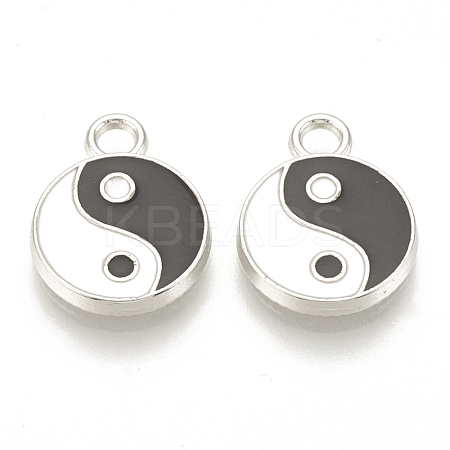 Feng Shui Alloy Enamel Pendants X-ENAM-S115-035B-1