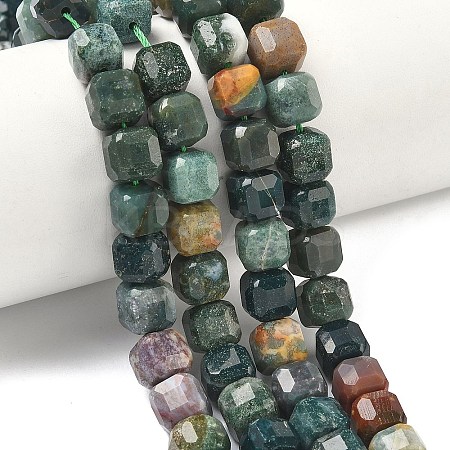 Natural Moss Agate Beads Strands G-C267-A21-1