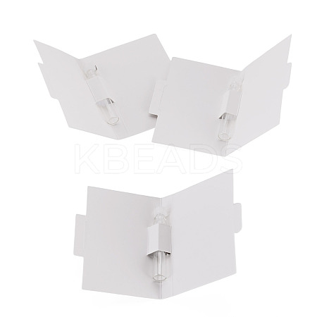 Column Glass Perfume Bottles with Paper Card AJEW-TADJ0001-22B-1