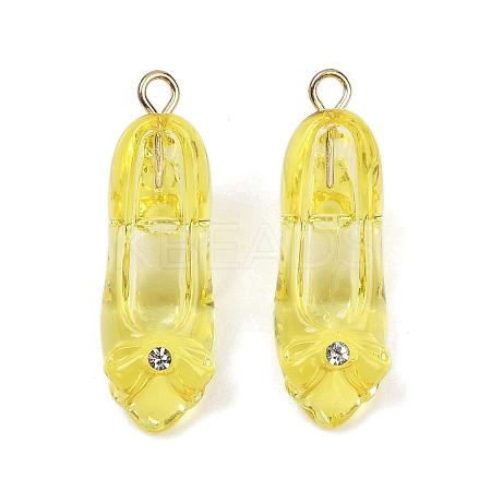 Transparent Resin Rhinestone Pendants RESI-Q021-01E-1