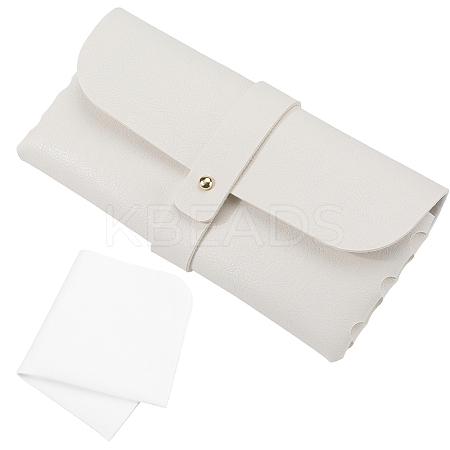 1Pc Rectangle Shape PVC Leather Eyeglass Cases AJEW-CN0003-63A-1