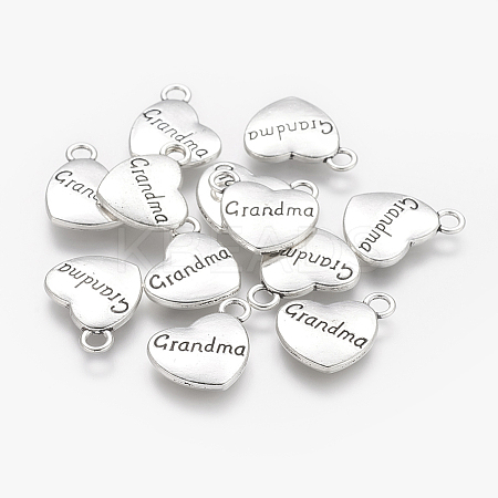 Tibetan Style Heart Alloy Pendants TIBEP-Q043-201-RS-1