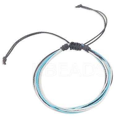 Multi-strand Fibre Wax Threads Braided Bracelet GN8006-10-1